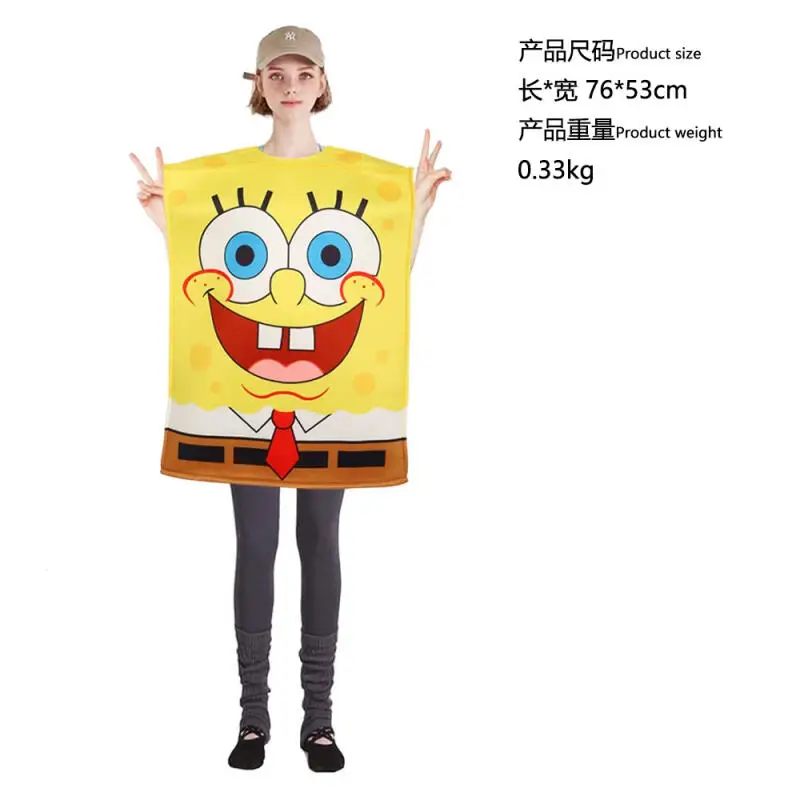 Cartoon Anime SquarePants Cosplay Costume Sponge Patrickstar Jumpsuit for Women Girls Men Boys Halloween Carnival Party Costumes