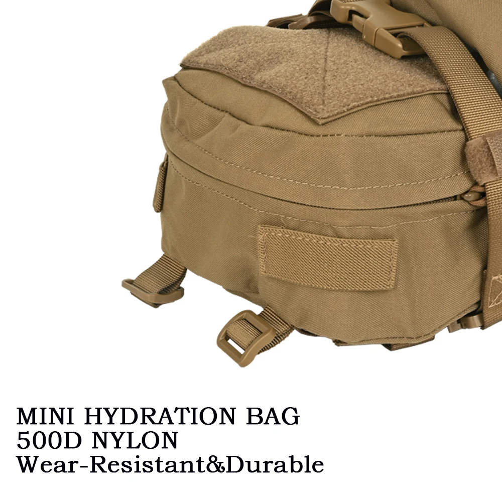 Mini drinkzak Tactische rugzak Waterzakdrager MOLLE Pouch Jachttas 500D Nylon Buitensporten