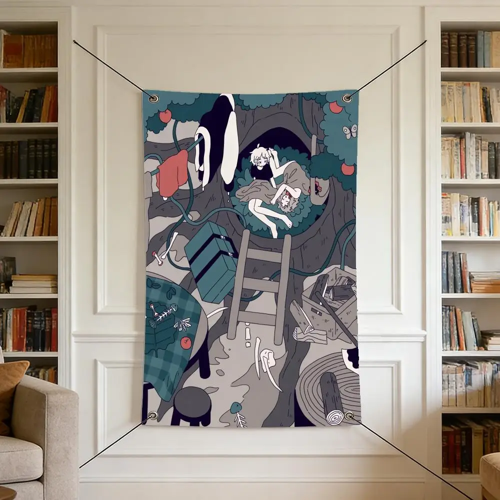 Art Dreamy fairy tale Flags Flags are suitable for outdoor camping, live streaming, music festivals, home décor, and parties