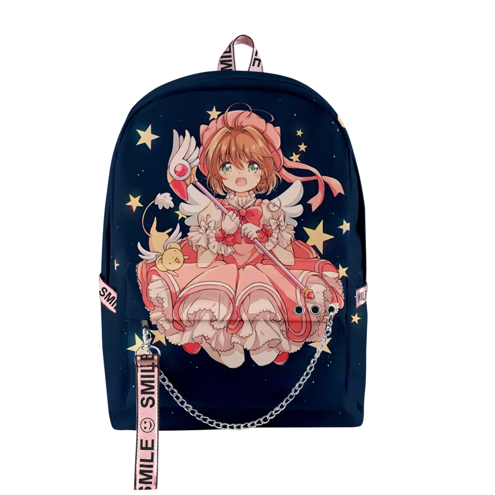 Classic Popular cardcaptor sakura Student School Bags Unisex 3D Print Oxford Waterproof Notebook multifunction Travel Backpacks