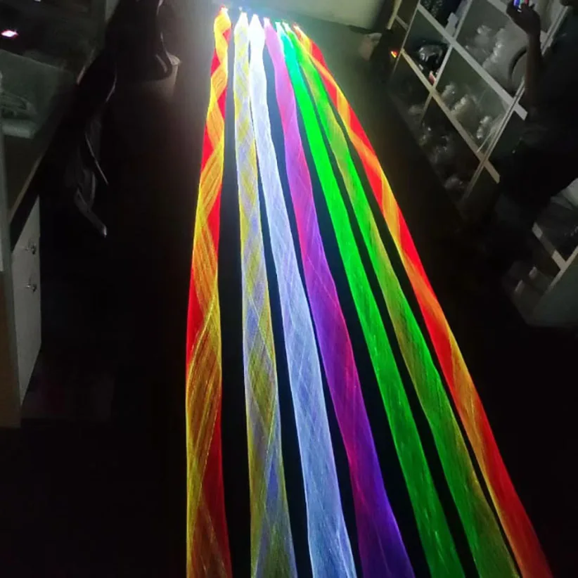 Imagem -05 - Rgb Led Luzes de Malha Flexível Fita Usb Fibra Óptica Trançado Luminescente Net Faça Você Mesmo Teto Mais Brilhante Colorido 5v12v 5m