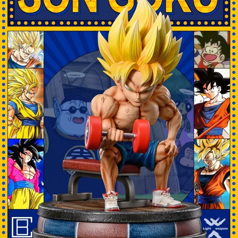 Neue Dragon Ball Anime Dbz Vegeta Fitness Gk Modell 17cm Starke Muskel Hantel Pvc Action Figure kinder Spielzeug urlaub Geschenk