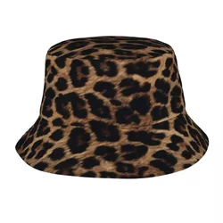 Leopard Print Bucket Hats Panama Hat Children Bob Hats Outdoor Hip Hop Fisherman Hats For Summer Fishing Unisex Caps