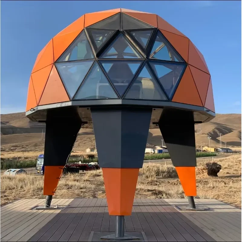 CE Certification Starshine Geodesic Dome House Waterproof Glamping for Living Room Bedroom Villa Office Fast Steel