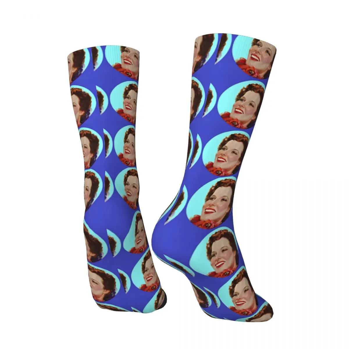 Hip Hop Retro Radiant Young Katharine Hepburn Socks Crazy Men's compression Socks Unisex Katharine Hepburn Street Style Pattern