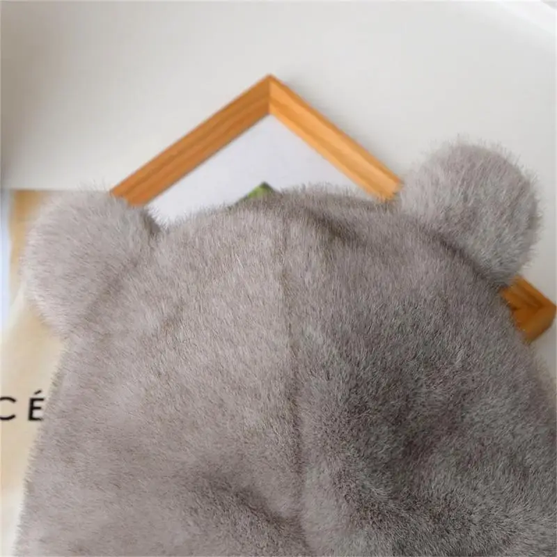 

652F Female Bucket Hat Solid Color Bonnet Hat Women Winter Autumn Warm Headpiece