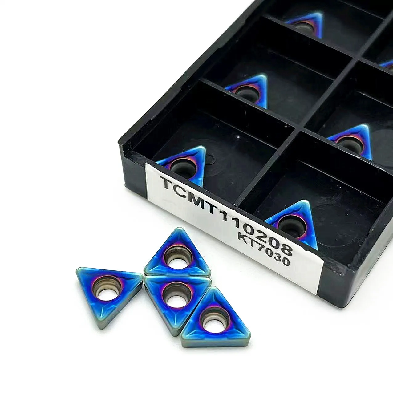 Nano Blue 10pcs TCMT110204 TCMT110208 KT7030 Carbide Insert CNC Lathe Metal Turning Tools TCMT Blade Internal Turninng Tool