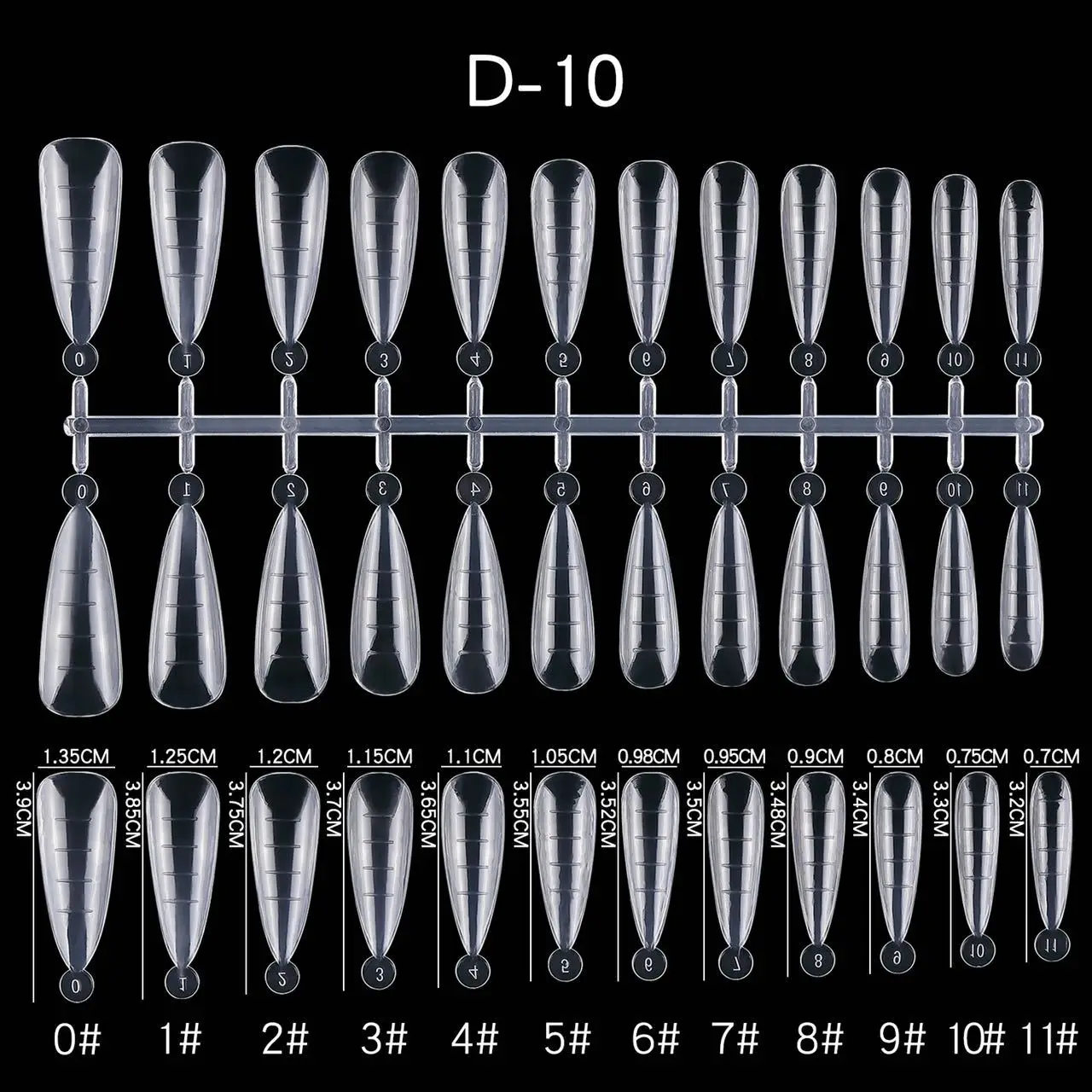 288 szt. Kolorowe Szybko Budujące Się Tipsy do Paznokci Dual Forms Żelowe Formy do Przedłużania Paznokci Zestaw do Manicure w Stylu Francuskim Wielokrotnego Użytku *