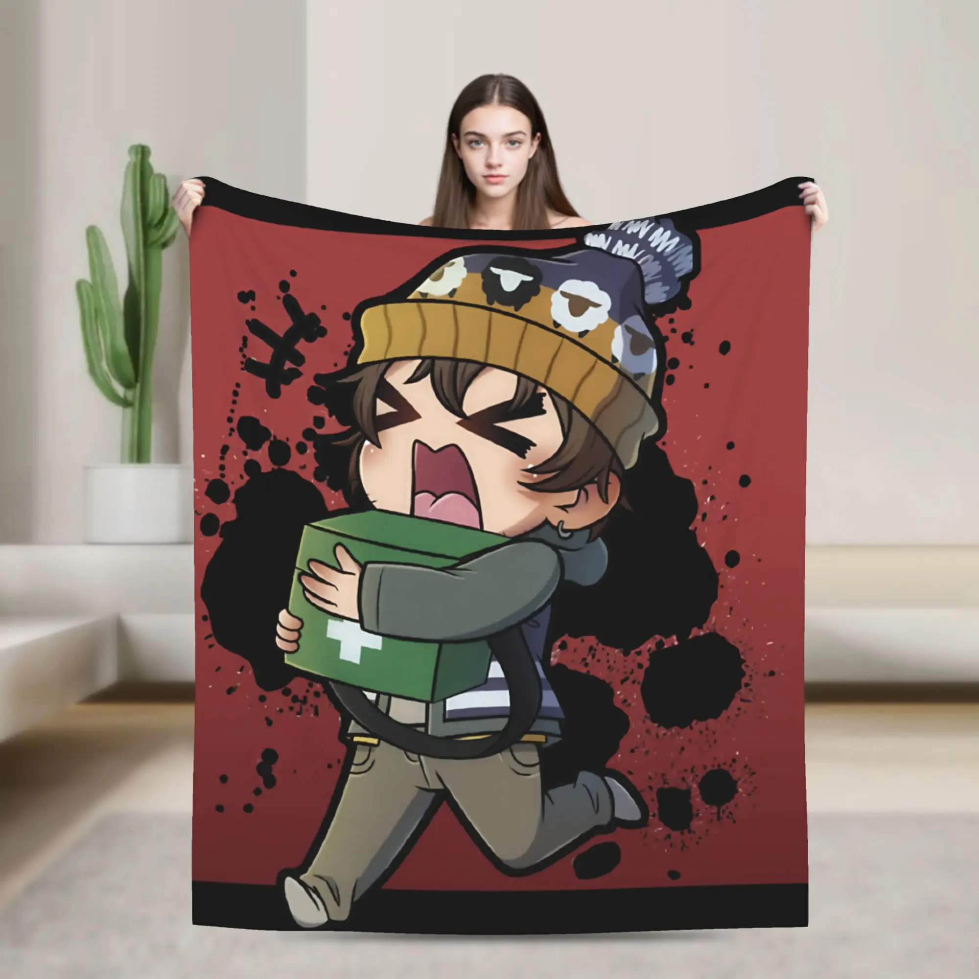 Just a Lil Courier – Bryan Hodukavich Chibi Horror Fan Art Blanket  Flannel Awesome Warm Throw Blankets for Home Autumn/Winter