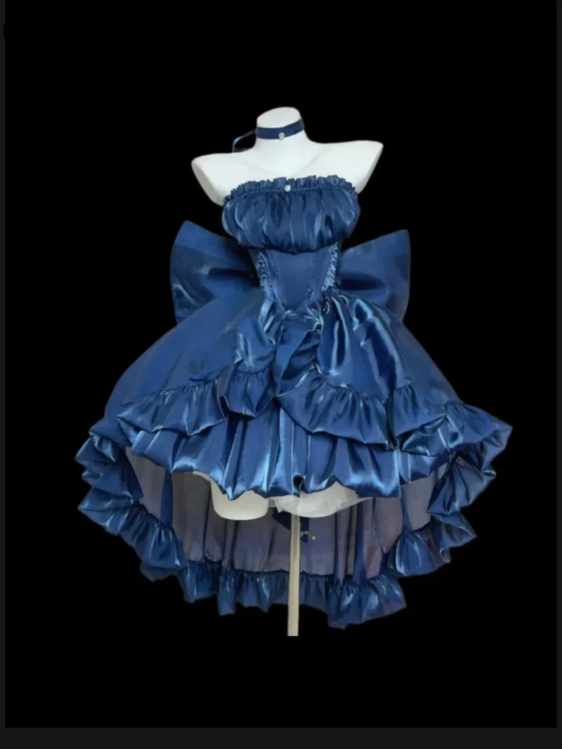 2026 حفلة عيد ميلاد بلا أكمام عالية الخصر سوبر فساتين الجنية الحلو الأميرة الإناث الفرنسية عالية الشعور المشاهير مأدبة فستان #2