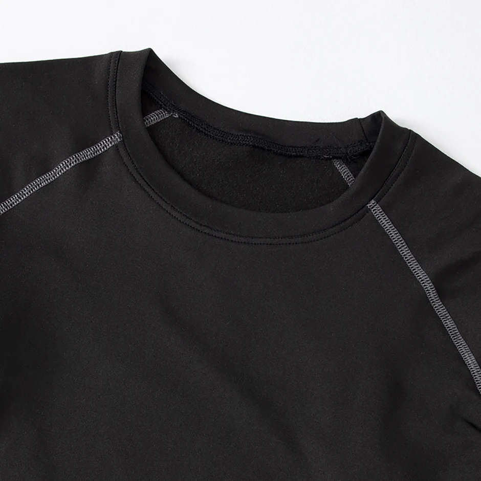 2-delig heren strak warm broekpak met lange mouwen voor herfst en winter heren fitnessbroek shirt hardlopen yoga atleten sport