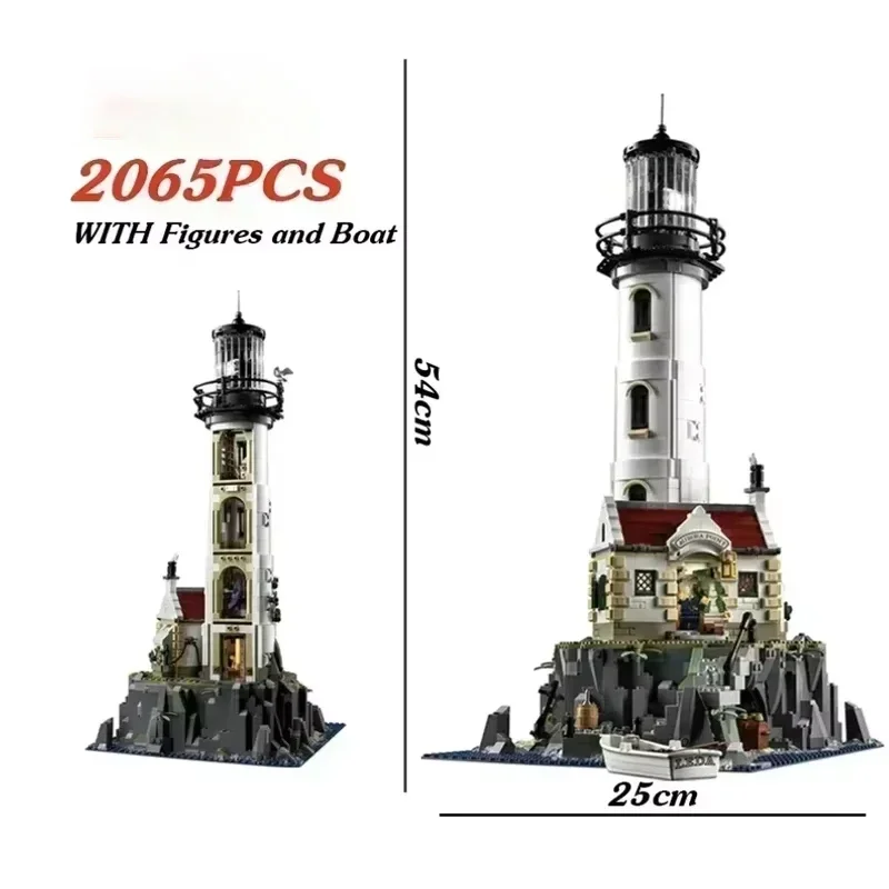 새로운 2065pcs 전기 등대 21335 모델 빌딩 블록 전동 벽돌 조립 어린이 장난감 어린이 크리스마스 선물
