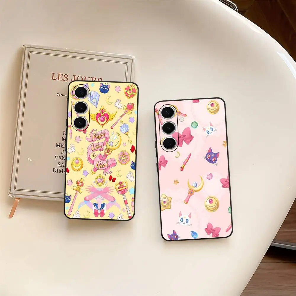 Magical Girl S-Sailor M-Moon Phone Case For Samsung S 24 Fe 25 Ultra Plus 20 Lite 21 30 22 23 24 22 Ultra 5G Fundas