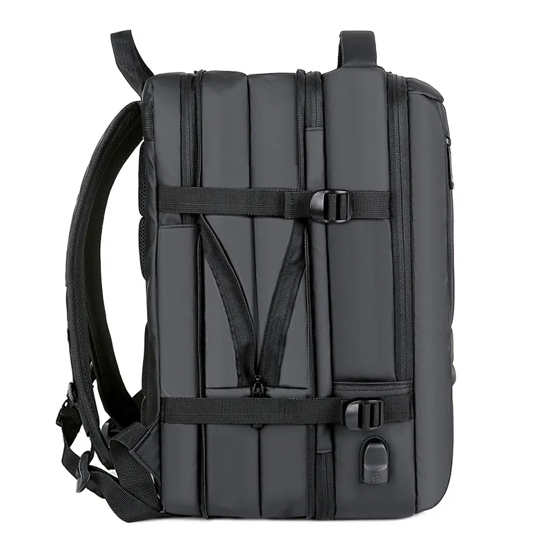 Mens Business Carry On Travel Backpack Flight Approved 40L Expandable Water Resistant 16" Laptop Backpack USB Charging Port