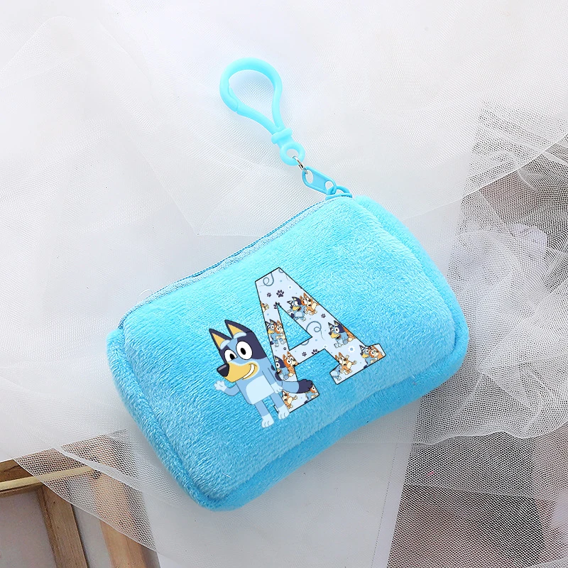 

Blueys Plush Mini Wallet Cartoon Letter A-Z Pattern Pocket Wallet Portable Portable Card Coin Wallet Children's Birthday Gift