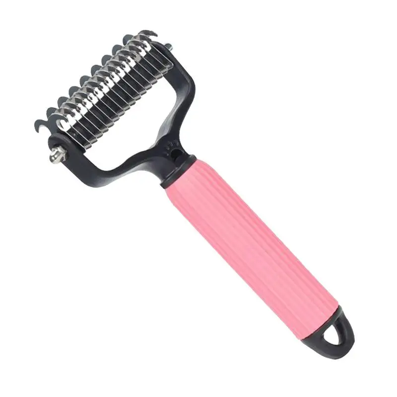 Dog Shedding Brush Non-slip Cat Grooming Brush Dematting Undercoat Rake Dog Brush Cat Brush Deshedding Tool For Pet Lovers