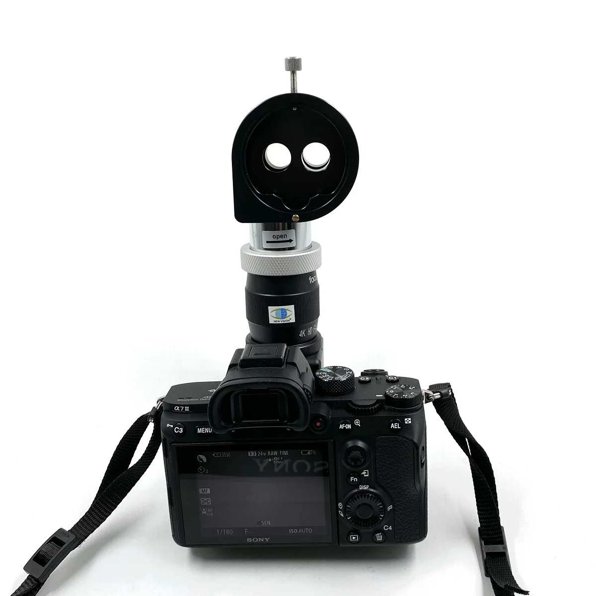4K Camera Adapter for Sony Alpha series Full Frame Cameras for Slit Lamp and Microscopes