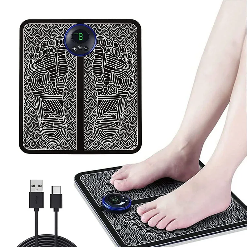 

EMS Foot Massager Electric Intelligent Physiotherapy Mat Muscle Stimulation Tens Pulse Acupuncture Health Care Relaxation USB