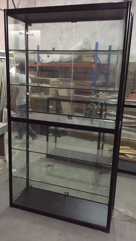 Lemari Pajangan Cerutu Titanium Custom.Supply, Meja Pajangan Rokok, Etalase Kaca ke USA