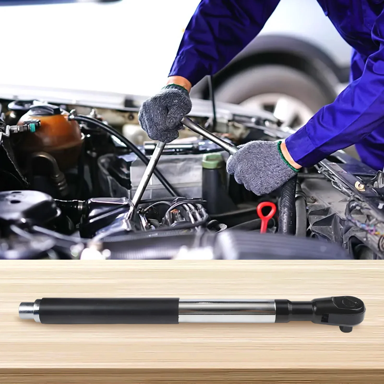 

Home Maintenance Automatic Hand Wrench Slim Design Ratchet 435*30mm Narrow Neck Design Premium-grade Chrome Steel