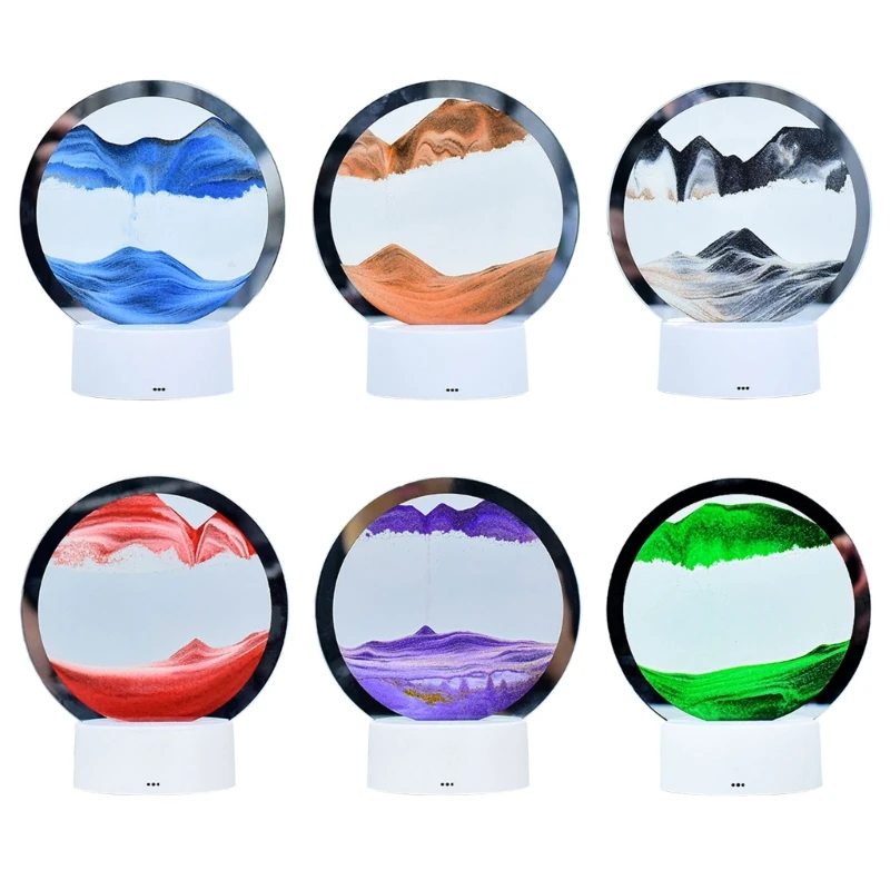 

Вращающееся украшение из песка, настольная настольная лампа, USB или батарея, настольный песочный художественный декор, Прямая
