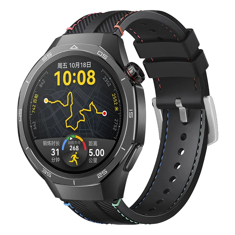 AKGLEADER Nylon Laminated Fluororubber watch band for Huawei Watch GT 5 Pro 46mm band for 22mm 26mm strap for watch 4 Pro Bands