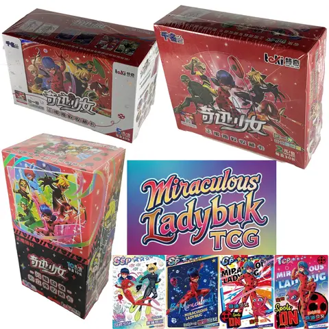 Miraculous Ladybug & Black Cat Anime Trading Cards SSP SR Flash Badges Kids Collectible Game Toys Halloween Xmas Birthday Gift
