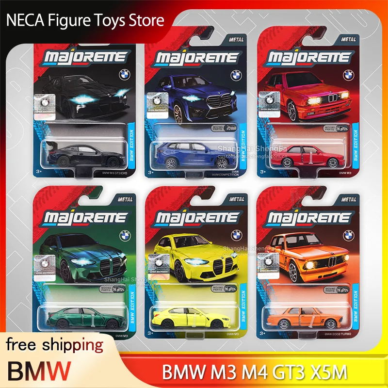 Modelo a Escala de Metal Fundido a Presión del BMW M3 de Majorette, con Piezas Móviles, Edición BMW, Vehículo Coleccionable para Entusiastas de Autos, Juguete de Auto BMW