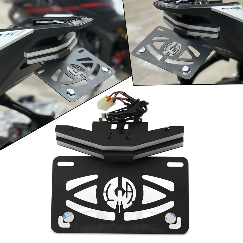 

Motorcycle Accessory Integrated License Plate LED Lights Turn Signal Light Fit For 675SR 675SR-R