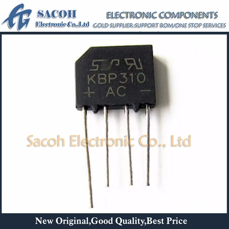 

New Original 20Pcs/Lot KBP310 KBP310G DIP-4 3A 1000V Bridge Rectifier In Stock