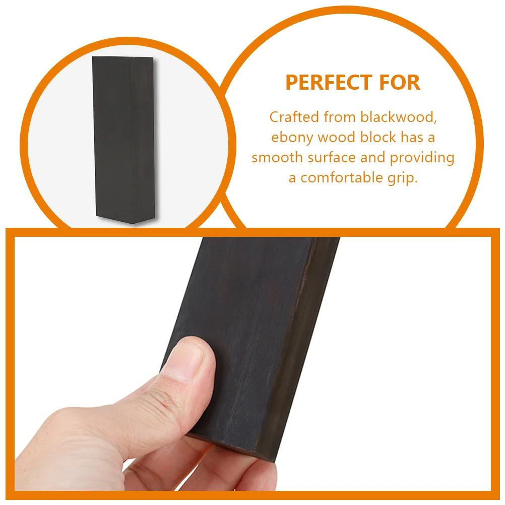 

Ebony Wood Block for Guitar Bass Handle DIY Decor Material Smooth Surface Musical Instrument Accessories