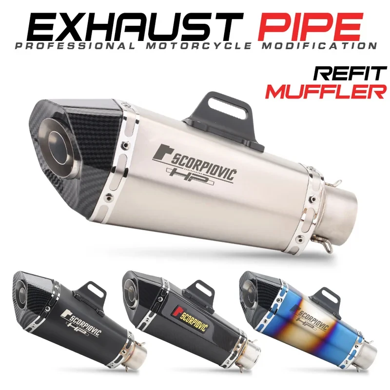 

51mm Caliber Universal Moto Exhaust Muffler For FZ1 R6 R15 Z900 CBR1000 GSXR1000 B10