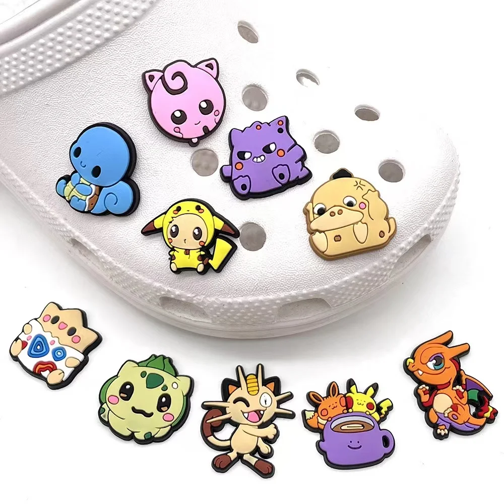 

MINISO 1pcs Cartoon Pokemon Pikachu DIY Shoe Charms Garden Accessories Buckle Shoe Charms Decorate Kid Gifts