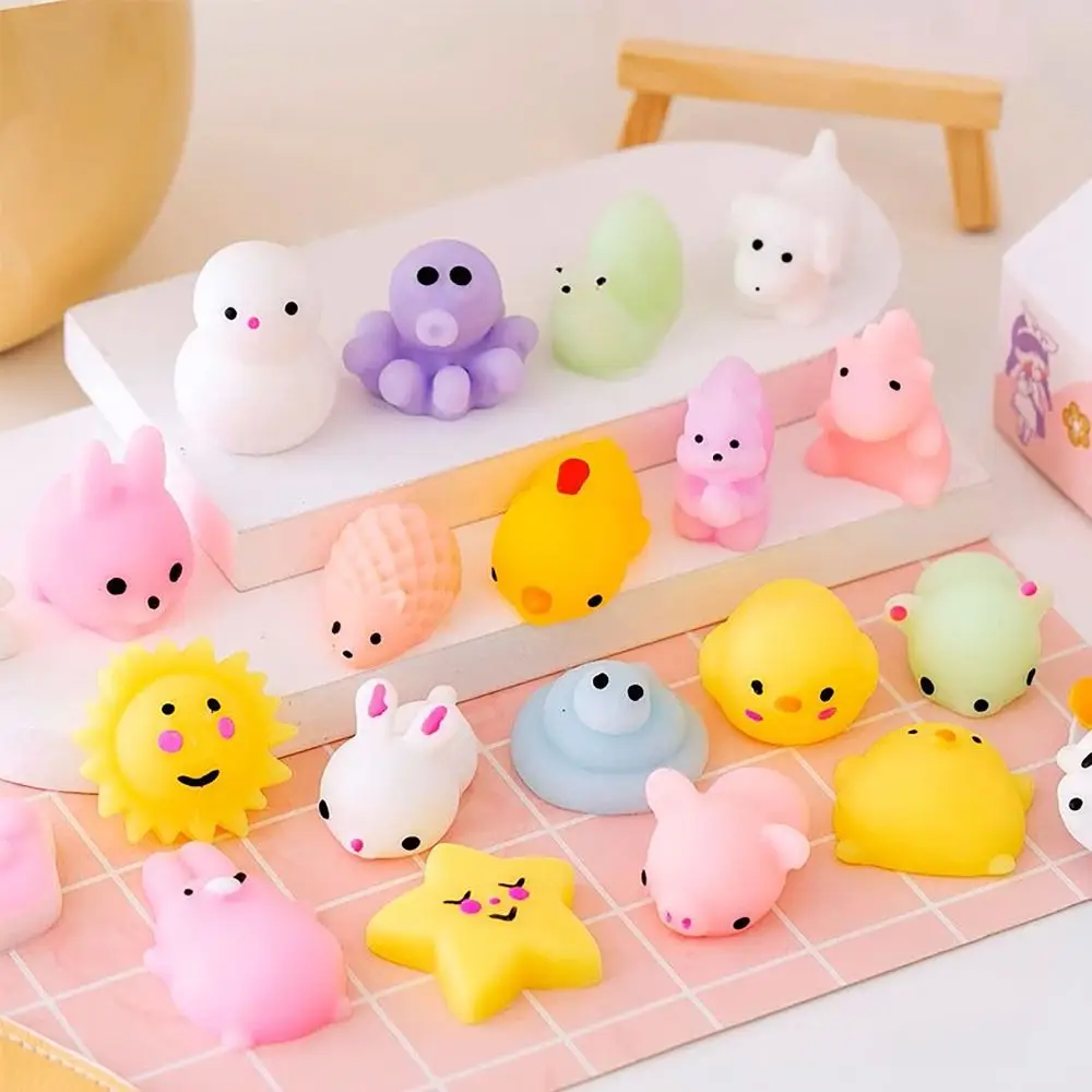 1Pcs Mini Cute Animals Decompression Toy Stress Relief Colors Soft Pressure-relief Toy Abreact Sticky Squeeze Toy Funny Gift