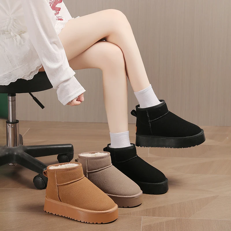 

2025 NEW Thick Bottom Snowproof Short Boots Women's New Hot Sale Of The Season Winter Warm Thick Cotton boot