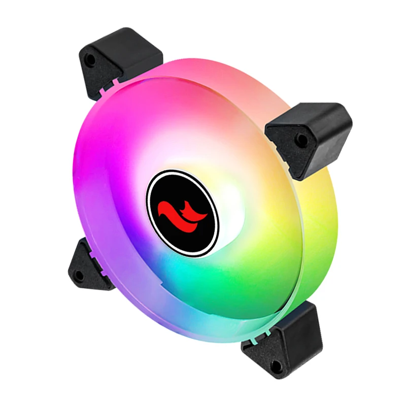 HNHU مبرد الهواء 120 مللي متر جهاز كمبيوتر شخصي معالج مروحة التبريد 6 دبوس RGB برودة ثقب تباعد 105 مللي متر 12 سنتيمتر كتم مروحة Ventilador DC12V