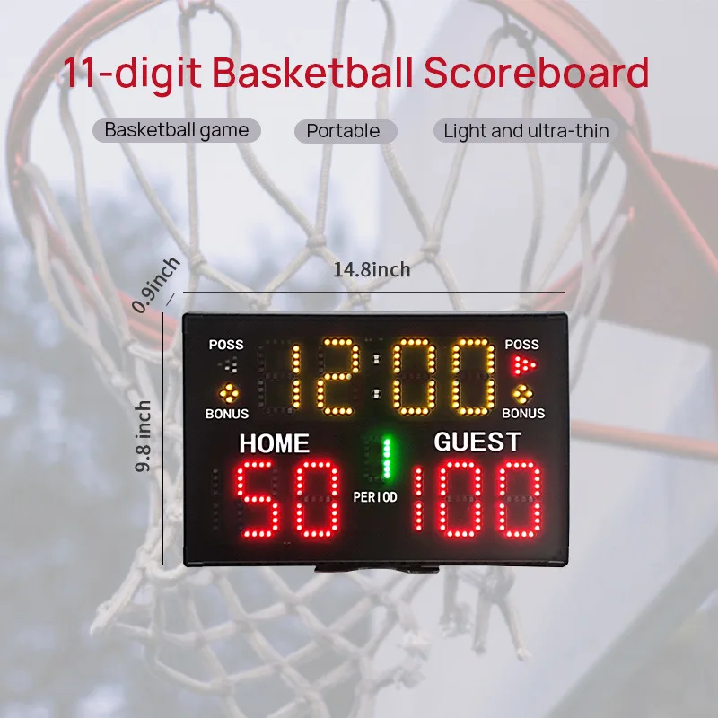 Tabletop Digital Scoreboard Wall Hanging Score Keeper Electronic Scoreboard for Basketball Tennis Volleyball Boxing Judo Sports