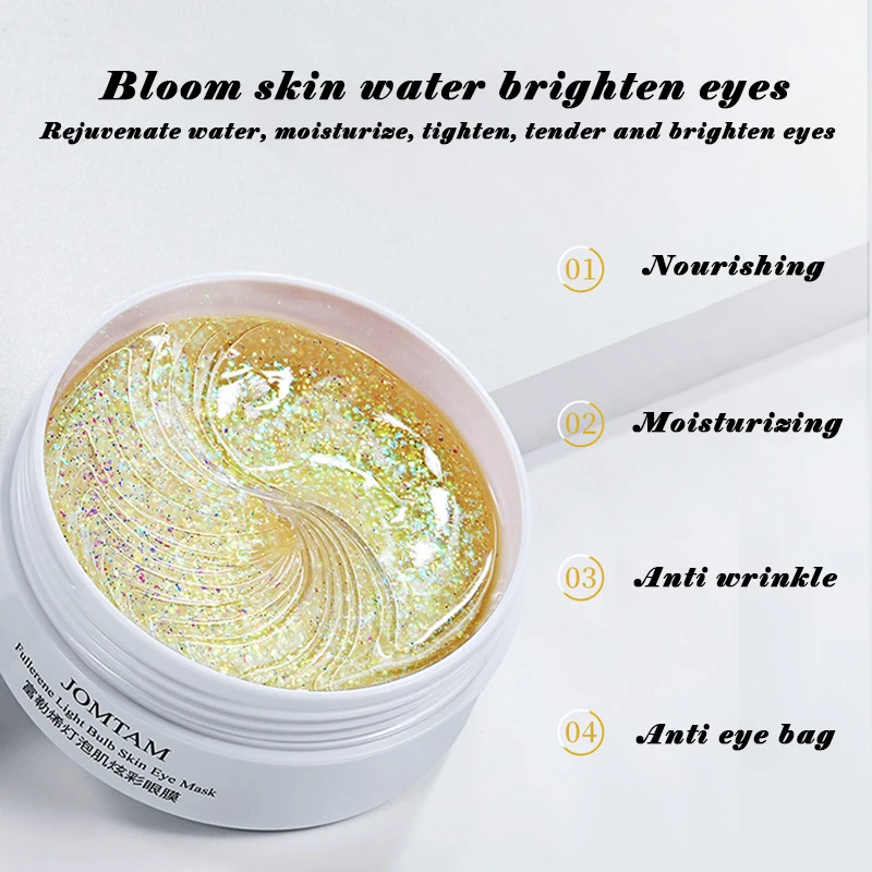 Bộ 60 Vàng Mặt Nạ Mắt Collagen Dưỡng Ẩm Chống Nhăn Quầng Thâm Loại Bỏ Mắt Gel Chăm Sóc Khẩu Trang Làm Đẹp Da Chống Lão Hóa miếng Dán Mắt