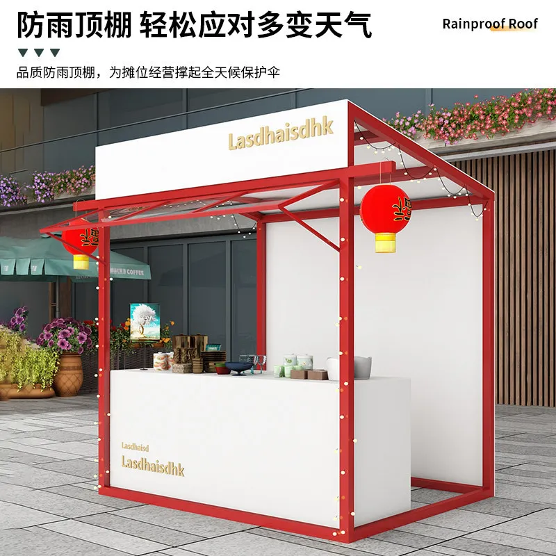 YFY Square Commercial Street Scaffolding Outdoor Mobile Stall Display Stand Creative Market Park Lawn Food Stall