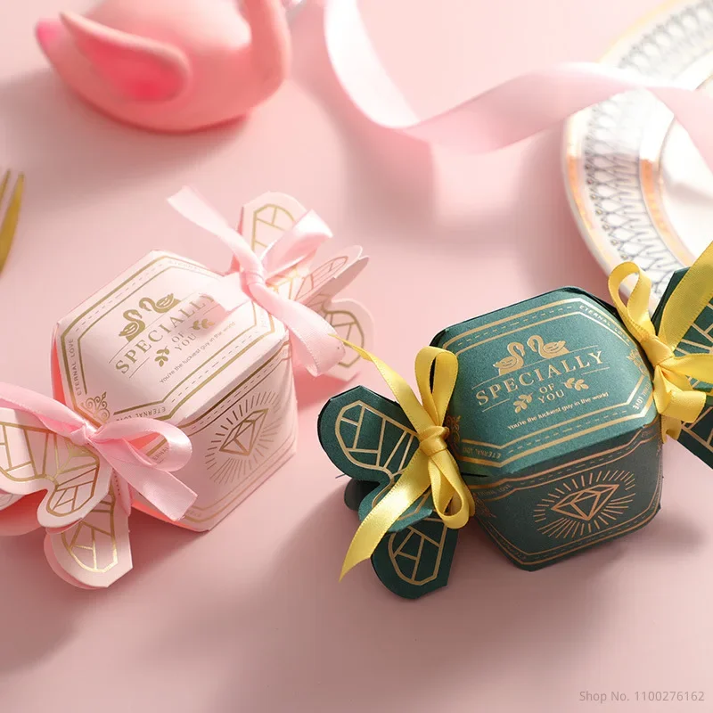 

Wedding Favor Gift Box Paper Bags Baby Shower Birthday Chocolate Party Decoration Supplies Valentine's Day Candy Box Packaging