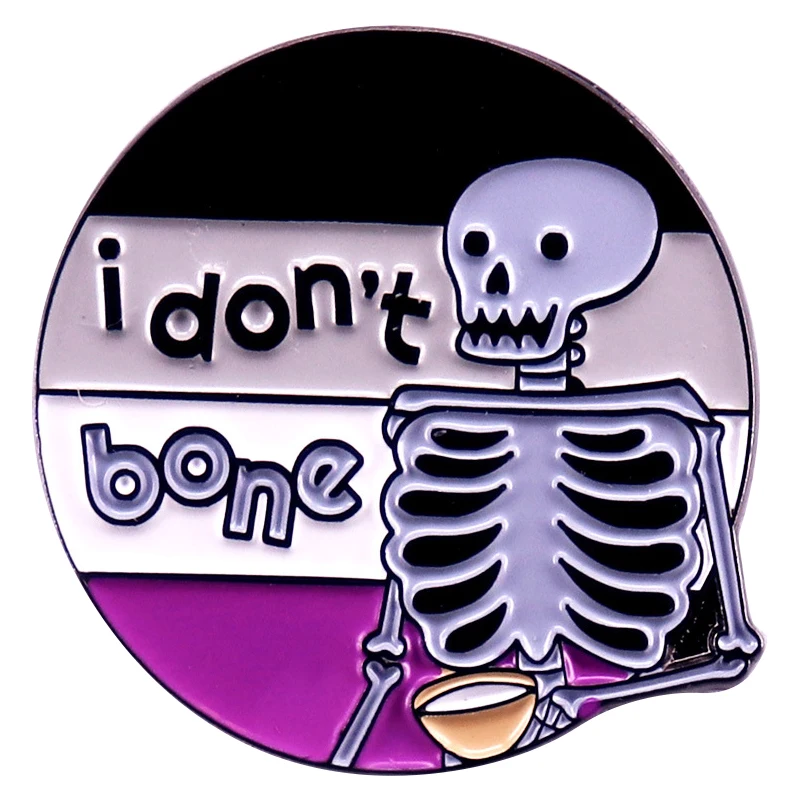 

A3273 Cartoon I don’t bone Lapel Pins for Backpack Enamel Pins Cute Briefcase Badges Men Women's Brooches on Clothes Accessories