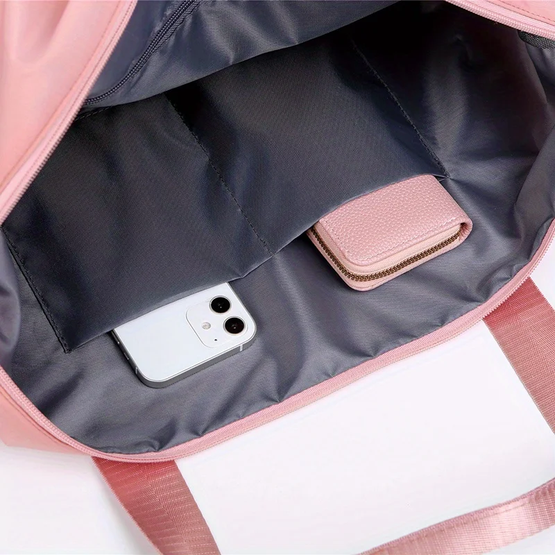 Große Damen-Reisetasche aus Nylon, Sport- und Reisetasche, leichte Handtasche, vielseitige Sporttasche im Casual-Stil – Detail 9