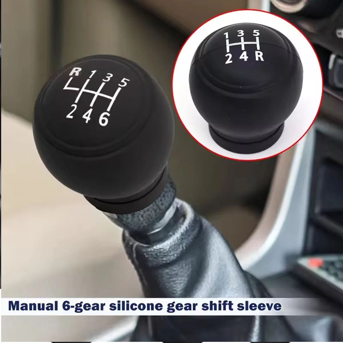 1 Piece Silicone Car Shift Knob Cover - Non-slip, Dustproof and Waterproof Pull Gloves for Vehicle Interior Accessories