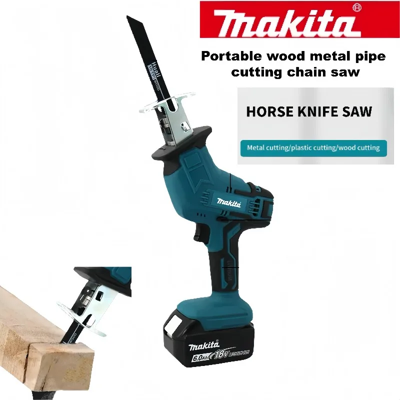 

Makita ML-505 Cordless Brushless Electric Reciprocating Saw Rechargeable Wood Metal Cutting Saw Portable Saw Power Tool 18V