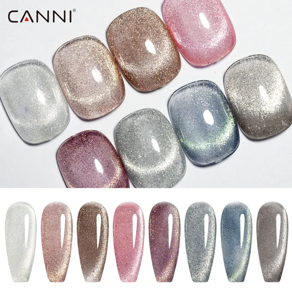 CANNI Cat Eye Gel Nail Polish and Glitter Gel 9ml HEMA TPO FREE High Gloss Quality Soak Off UV Gel Art Manicure Salon DIY Home