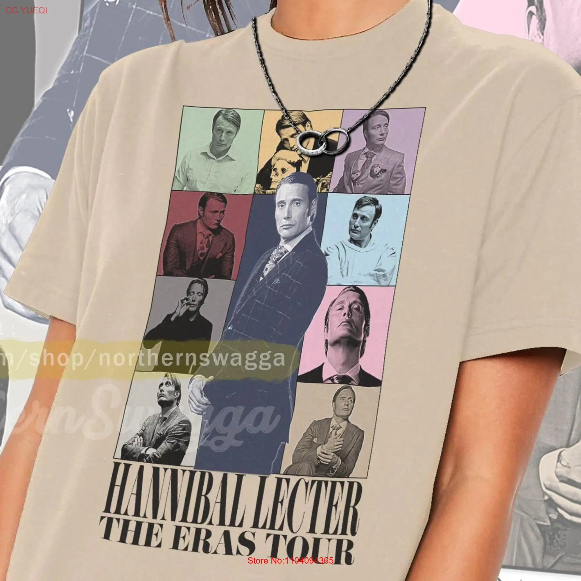 Hannibal lecter tour shirt cool fan art t 90s poster 766 tee long or short sleeves