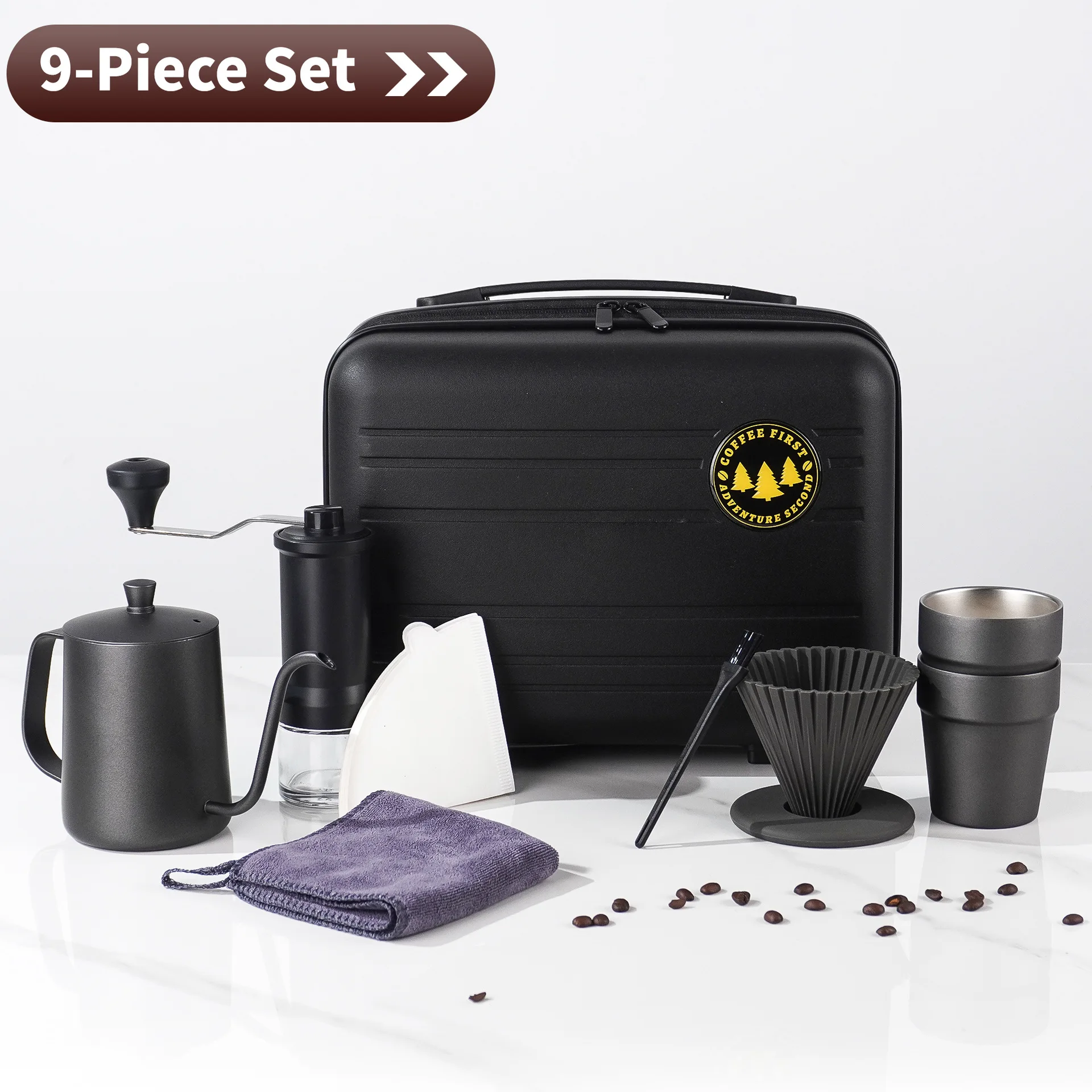 nuovo-set-da-caffe-fatto-a-mano-transfrontaliero-per-25-anni-caffettiera-portatile-da-viaggio-fatta-a-mano-in-acciaio-inossidabile-set-da-9-pezzi