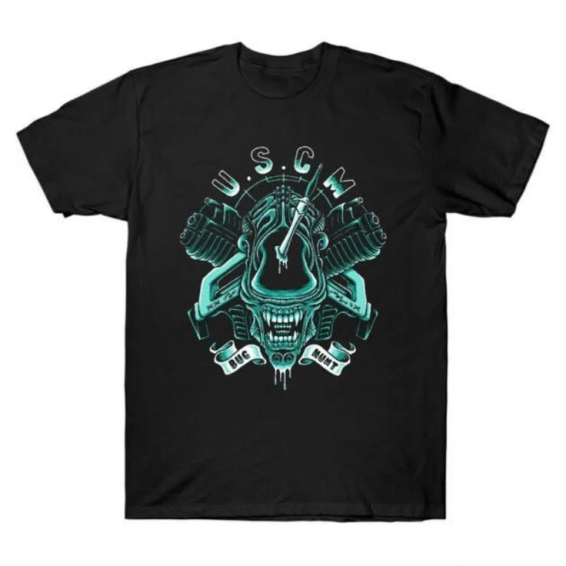 Just Another Bug Hunt 0412 Retro Sci-Fi Alien Gift T-Shirt Weyland LV-426 Horror movie Xenomorph Graphic clothes All size tops