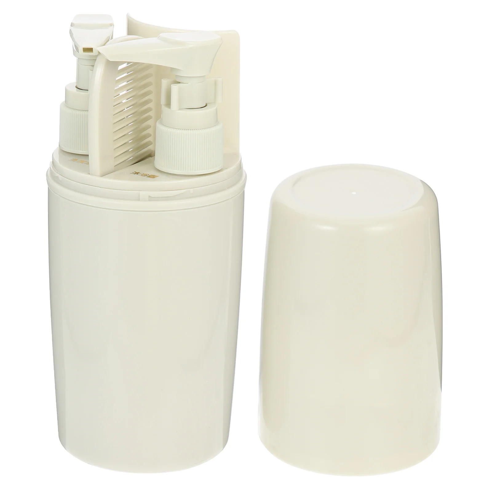 مجموعة واحدة من أدوات زينة السفر متعددة الوظائف، مجموعة أدوات تخزين محمولة من نوع الضغط، مشط فرشاة الأسنان، حامل متين وخفيف الوزن