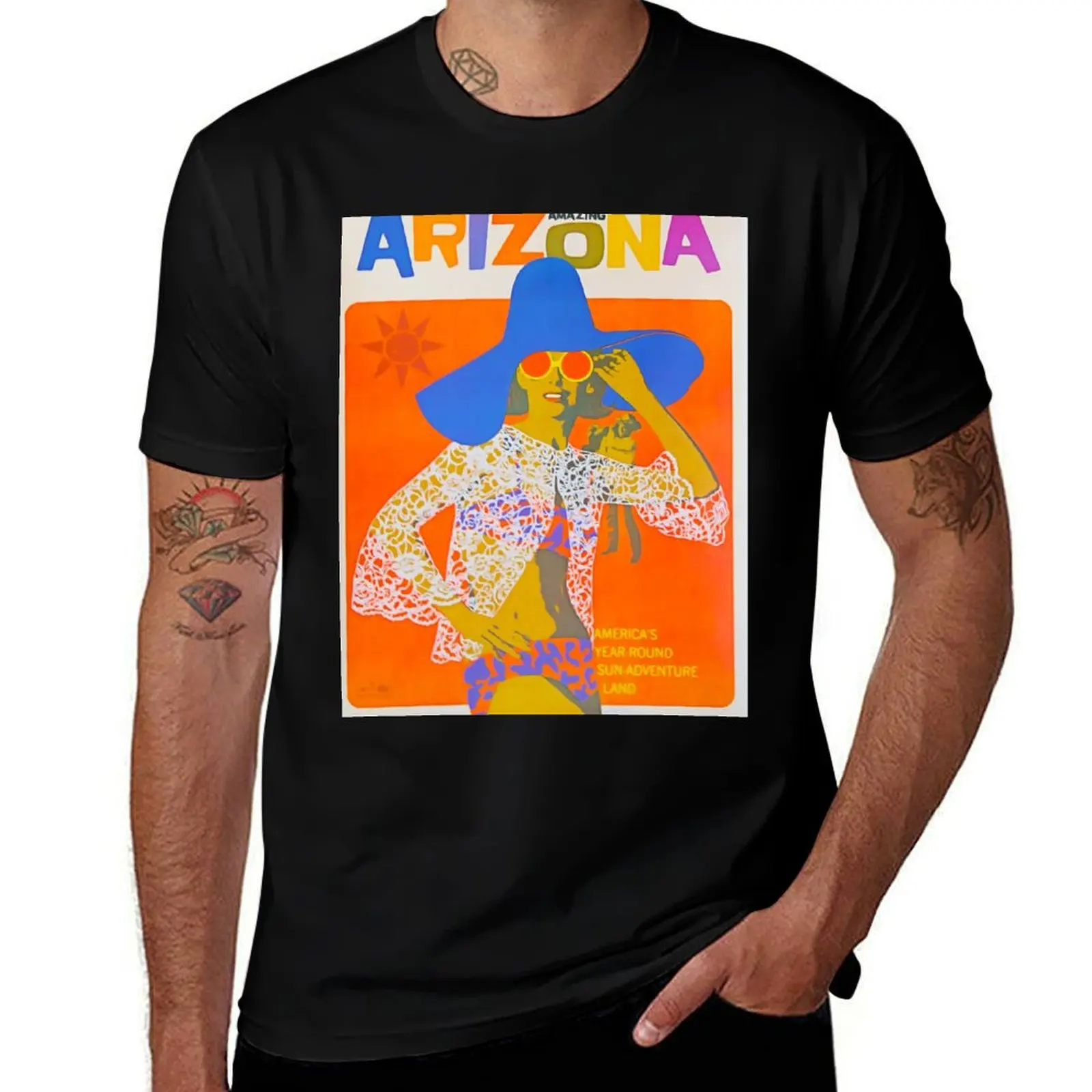 

Arizona Travel Poster T-Shirt men t shirt cotton 100% t shirts for man cotton soft t shirt for man 100 percent cotton T-Shirt